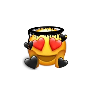 😍 Эмодзи, Сердечки, Грустный, Любовь, Разбитый telegram sticker