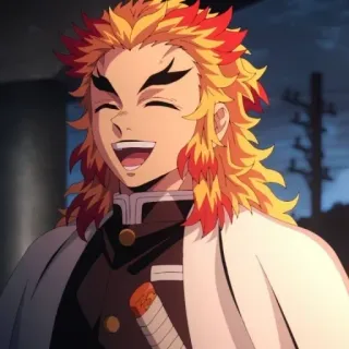🔥 Kyojuro Rengoku Demon Slayer Аниме, Ренгоку, Клинок рассекающий демонов, Пламя, Хашира telegram sticker