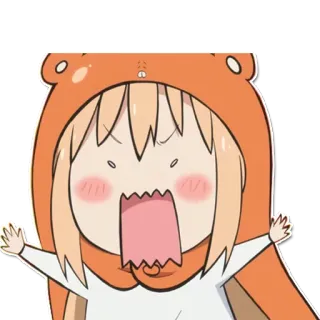 😤 Umaru Doma Himouto! Umaru-chan anime, umaru, cute, funny, hoodie, cartoon telegram sticker