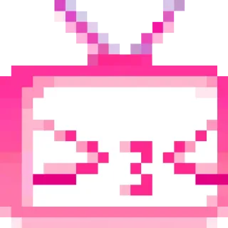😚 tv, television, pixel art, pixelated, retro, vintage, pink telegram sticker