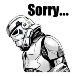 😞 Stormtrooper Star Wars Stormtrooper, Star Wars, Science-fiction, Armure, Casque telegram sticker