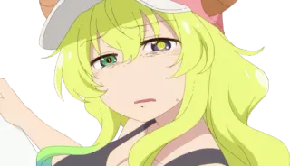 😨 Lucoa Miss Kobayashi's Dragon Maid Anime, Desenho animado, Dragão, Garota, Empregada, Waifu whatsapp sticker