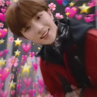 😅 carino, cuore, amore, persona, sorridente, fiori telegram sticker