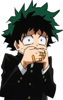 🙊 Izuku Midoriya My Hero Academia Anime, Personaje, My Hero Academia, Izuku Midoriya, Manga telegram sticker