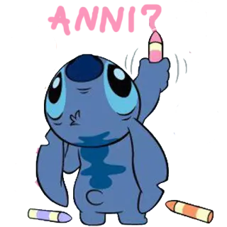 Stitch scrive cose telegram stickers