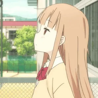 🥕 Anime, Mädchen, Schuluniform, Porträt, lange Haare, süß whatsapp sticker