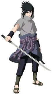 🔪 Sasuke Uchiha Naruto аниме, наруто, саске, учиха, ниндзя, меч, оружие telegram sticker