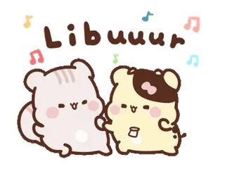 ๐ถ Libuuuur carino, animali, cartoni animati, kawaii, orso whatsapp sticker
