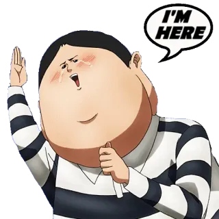 🙋‍♀️ I'M HERE Dibujo animado, Hombre, Anime, Llorando, Saludo whatsapp sticker