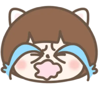 😭 chorando, triste, anime, desenho animado, lacrimoso, emocional telegram sticker