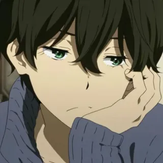 🎐 anime, boy, character, sleepy, sad, moody telegram sticker