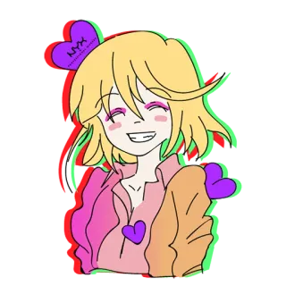 😊 NYX PROFESSIONAL MAKEUP Anime, Cartoon, Lila Herzen, Frau, Make-up telegram sticker