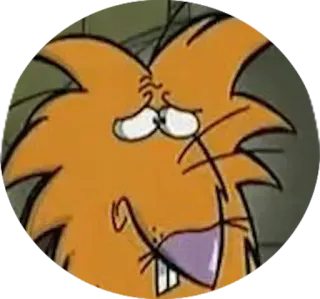 ⚪️ Norbert Beaver The Angry Beavers cartoon, beaver, animal, funny, tv show telegram sticker