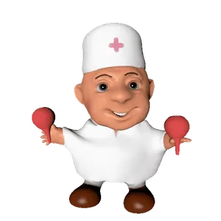 👨⚕️ dokter, medisch, verpleegkundige, cartoon, klysma whatsapp sticker