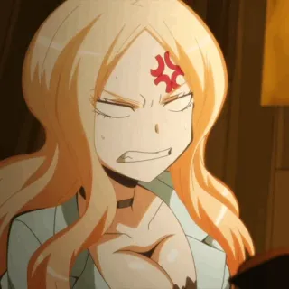 🌙 Irina Jelavić Assassination Classroom Anime, Rozdrażniony, Blond, Nauczyciel, Wyraz telegram sticker