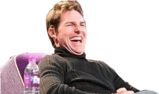 😂 Tom Cruise diễn viên, người nổi tiếng, cười, vui vẻ, người telegram sticker