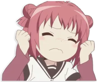 😣 Anime, Lindo, Chica, Enojado, Morro, Dibujo animado telegram sticker