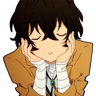 😚 Dazai Osamu Bungo Stray Dogs Anime, Charakter, Dazai Osamu, Bungo Stray Dogs telegram sticker