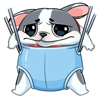 😰 Hund, traurig, Welpe, Cartoon, süß, Tier telegram sticker
