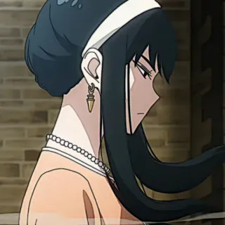 🗡 Yor Forger Spy x Family Yor Forger, Spy x Family, Anime, Manga, Femme, Boucle d'oreille telegram sticker