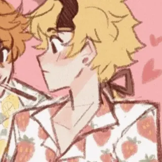🍡 Anime, Sztuka, Ilustracja, Słodkie, Truskawka, Piżama telegram sticker