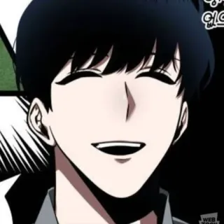 😄 smile, man, cartoon, webtoon whatsapp sticker