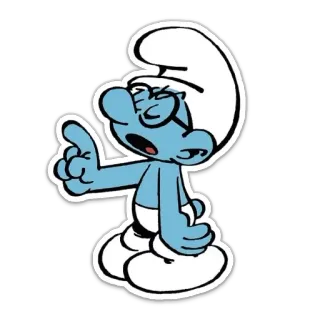 🧐 Brainy Smurf Smerfy, kreskówka, animowany, postać, Smerf Ważniak telegram sticker