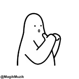 🔝 sticker, hoạt hình, nhân vật, trắng, hài hước, cử chỉ telegram sticker