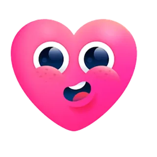 💛 hart, liefde, schattig, cartoon, roze, emoji telegram sticker