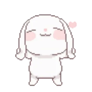 🐰 bunny, cute, pixel art, kawaii, rabbit, animal, sticker telegram sticker