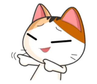 😏 cat, animal, cartoon, sticker, cheerful, cute telegram sticker