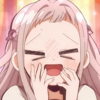 🐠 anime, animado, feliz, fofo, desenho animado, menina telegram sticker