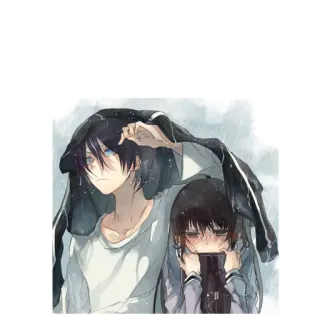😳 anime, couple, rain, young, together, comfort, love whatsapp sticker