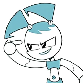 😈 Jenny Wakeman My Life as a Teenage Robot dessin animé, robot, ado, animé, personnage telegram sticker