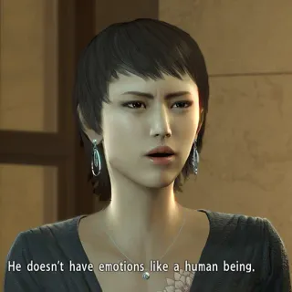 🙁 He doesn't have emotions like a human being. donna, persona, serio, emozioni, umano telegram sticker