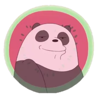 🐼 Panda We Bare Bears panda, we bare bears, desenho animado, urso, fofo telegram sticker