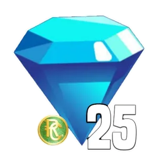🗿 25 diamante, gema, moneda, moneda digital, número, veinticinco telegram sticker