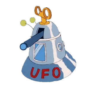 🚁 UFO OVNI, Robô, Brinquedo, Espaço, Alien, Vintage, Desenho animado telegram sticker