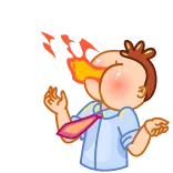 🤬 ira, frustración, molesto, dibujos animados, oficina, fuego, rabia telegram sticker