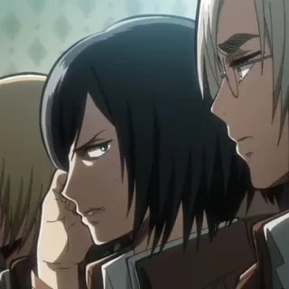 🗡 Mikasa Ackerman Attack on Titan anime, attack on titan, mikasa ackerman, character, manga telegram sticker
