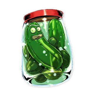 🥒 Pickle Rick Rick and Morty acar, Rick, Rick and Morty, kartun, lucu, animasi, Adult Swim telegram sticker