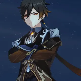 💰 Zhongli Genshin Impact Genshin Impact, Zhongli, karakter, video game, anime telegram sticker
