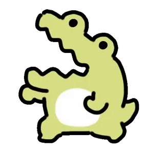⭐ crocodile, animal, dessin animé, mignon, drôle telegram sticker
