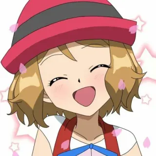 😊 Serena Pokemon Аниме, Покемон, Серена, Мультфильм, Милый, Фанарт whatsapp sticker