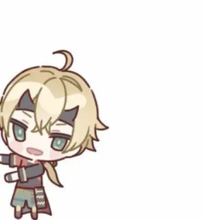 😈 Thoma Genshin Impact アニメ, ゲーム, トーマ, 原神, ちび telegram sticker