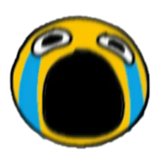 😭 Emoji, Weinend, Traurig, Emotion, Gelb, Gesicht telegram sticker