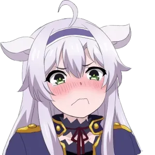 😳 Anime, Meisje, Schattig, Beschaamd, Blozen telegram sticker
