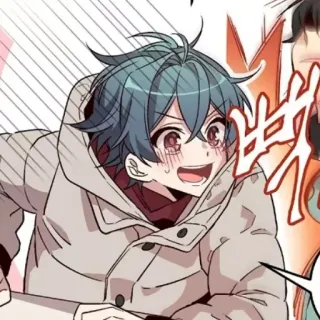 🍭 anime, cartoon, cute, happy, boy, art whatsapp sticker