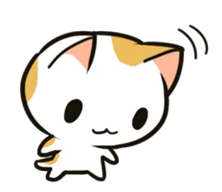 😕 แมว, ลูกแมว, น่ารัก, สัตว์, การ์ตูน whatsapp sticker
