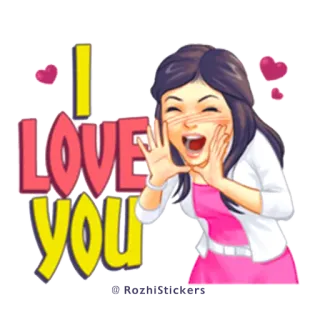 ❤ I LOVE YOU miłość, serce, wyraz, uczucie, powitanie telegram sticker